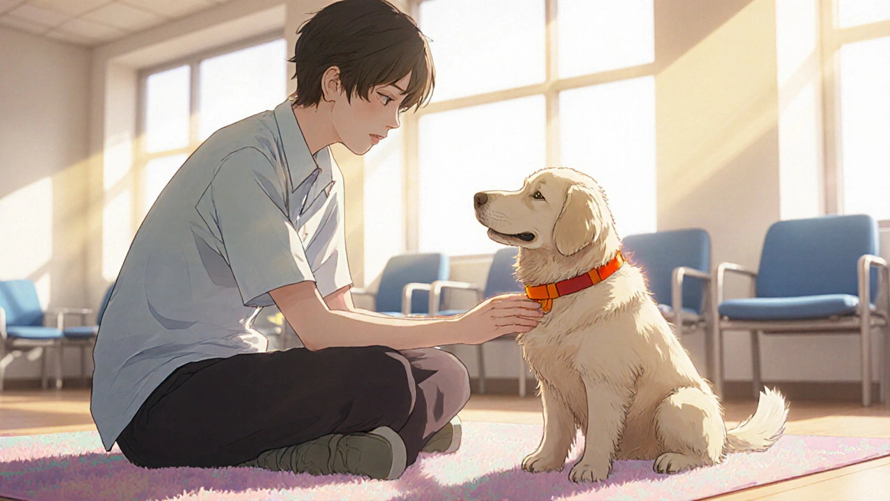 Pet Therapy Benefits for Relapsing-Remitting Disease Patients