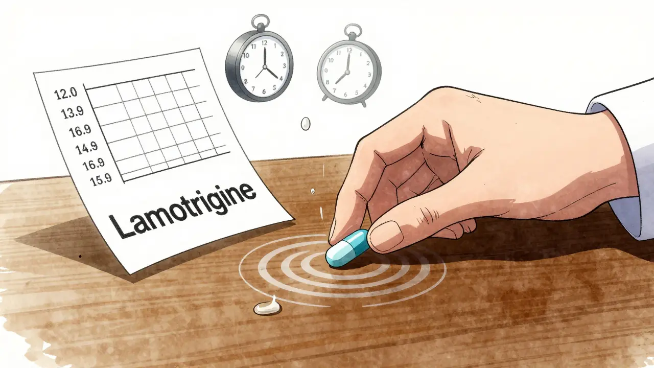 A doctor places two pills on a table as time slows and medical charts float nearby.