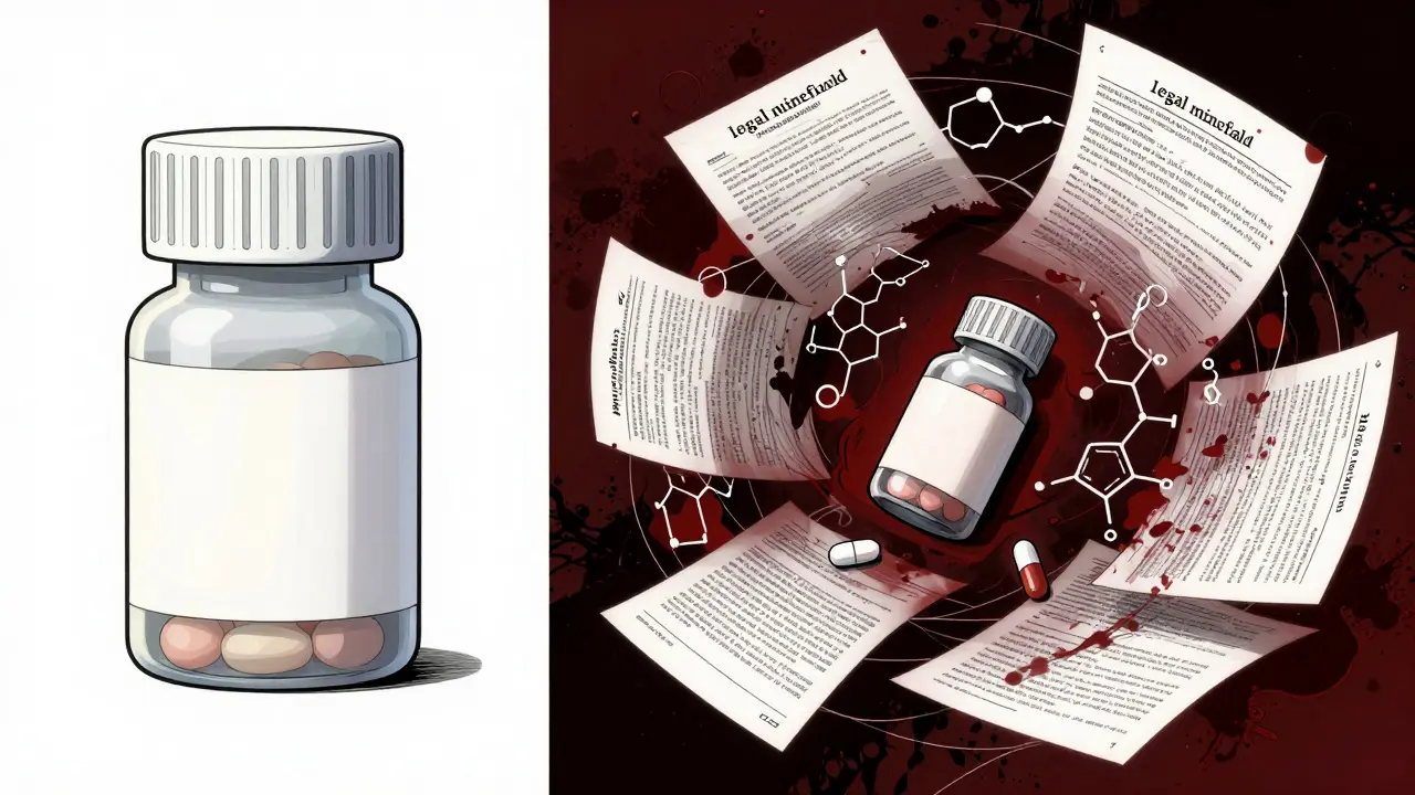 Conceptual split view of generic and therapeutic drug substitution
